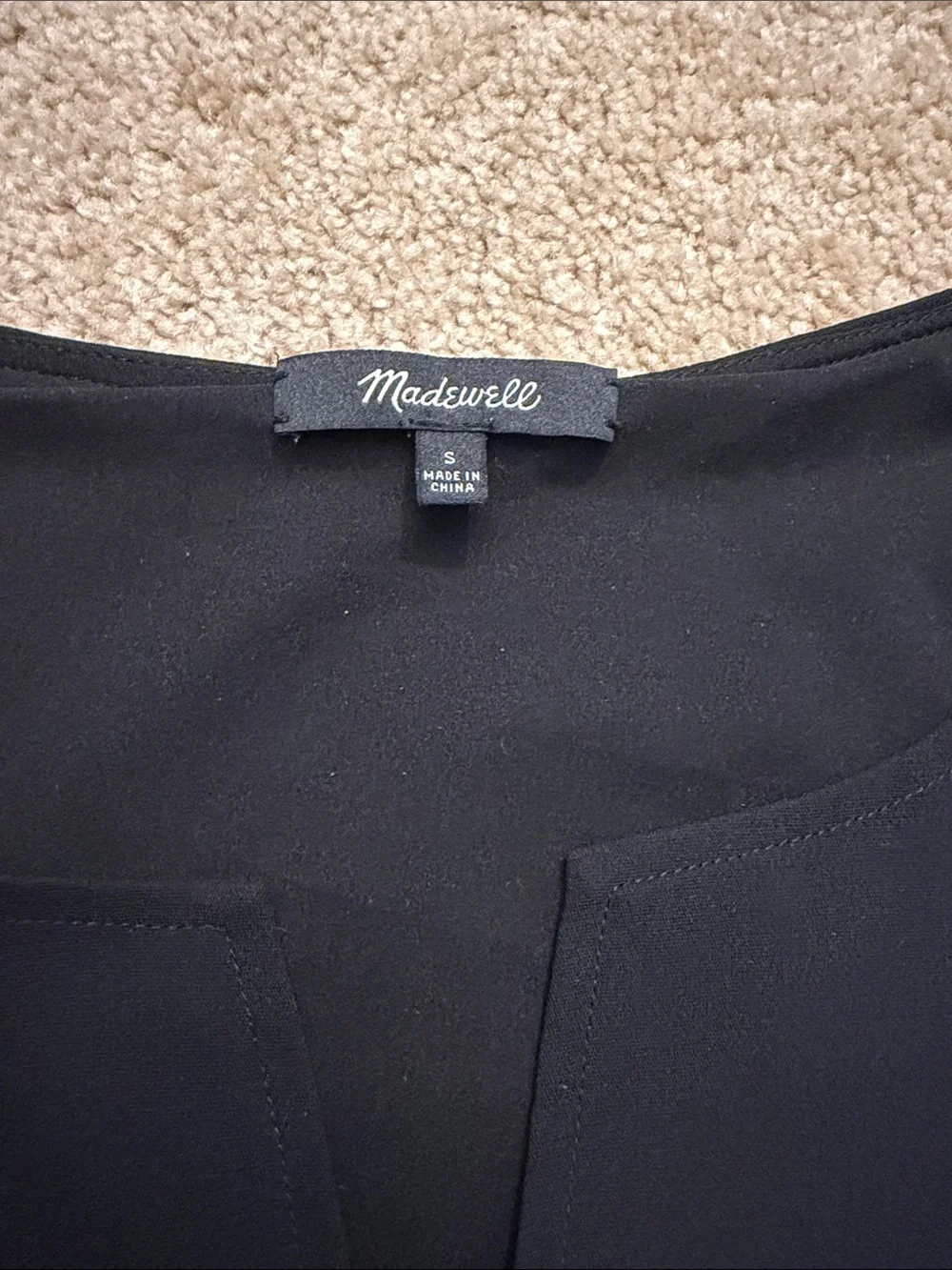Madewell Starland Black Long-Sleeve Shift Dress Size Small - Picture 10 of 11